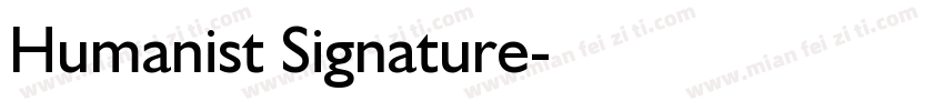 Humanist Signature字体转换